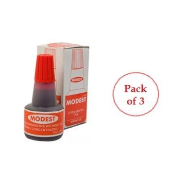 Modest Stamp Pad Ink 30ml -Bottle-Red (Pack of 3) | CognitionUAE.com