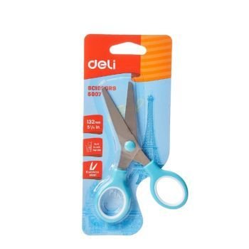 Deli Student Scissors 5 1/5" 132 mm Sky Blue | CognitionUAE.com
