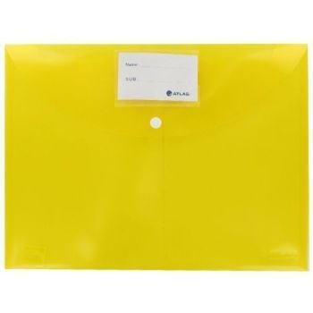 Atlas Document Bag With Card and Button, F10034, FS, Yellow | CognitionUAE.com